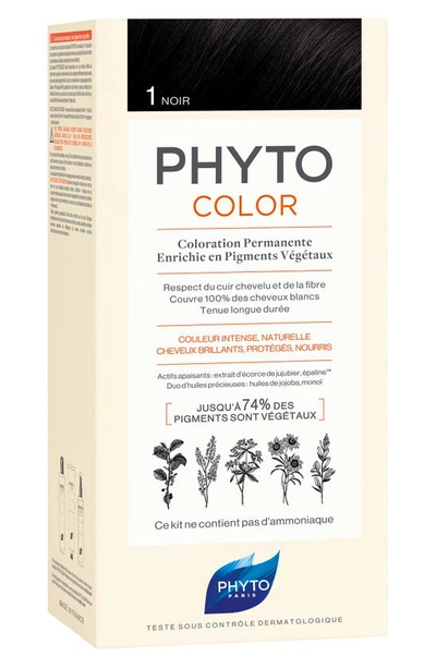 Phyto Colour Permanent Hair Colour In 1 Black