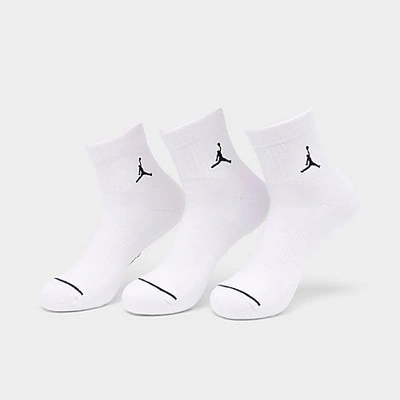 Nike Jordan Everyday Ankle Socks (3-pack) In White