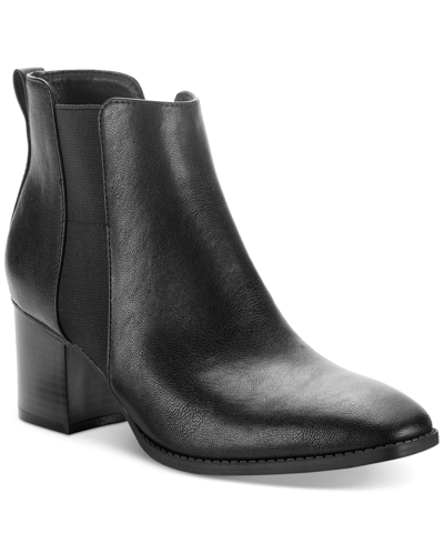 Style & Co Aloraa Gore Booties, Created For Macy's In Black