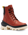 Sorel Women's Brex Lug Sole Lace-up Boots Women's Shoes In Warp Red/black