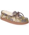 MACY'S CLUB ROOM MEN'S CAMOUFLAGE MOCCASIN SLIPPERS WITH FAUX-FUR LINING, CREATED FOR MACY'S