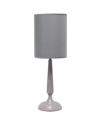 Simple Designs Traditional Candlestick Table Lamp In Gray Wash
