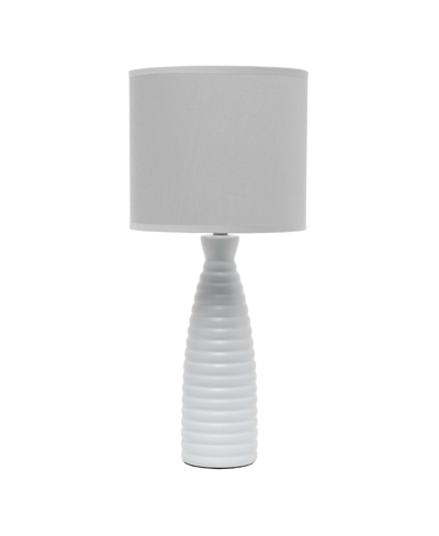 Simple Designs Alsace Bottle Table Lamp In Gray