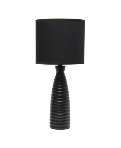 Simple Designs Alsace Bottle Table Lamp In Black