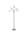 SIMPLE DESIGNS SIMPLE DESIGNS 5 LIGHT ADJUSTABLE GOOSENECK FLOOR LAMP WITH SHADES