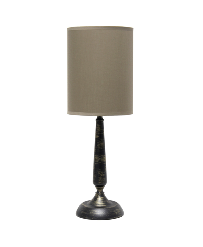 Simple Designs Traditional Candlestick Table Lamp In Oil Rubbed Bronze