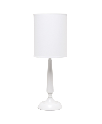 Simple Designs Traditional Candlestick Table Lamp In White