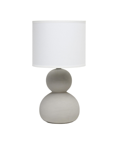 Simple Designs Stone Age Table Lamp In Taupe Gray
