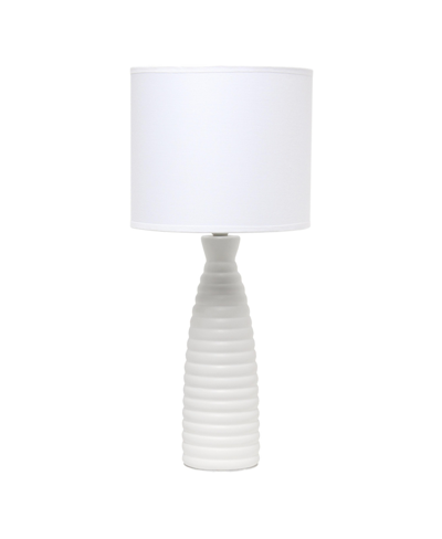 Simple Designs Alsace Bottle Table Lamp In Off White