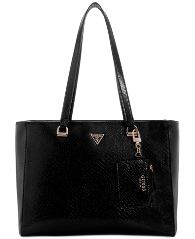Guess Moon Light Python Elite Tote In Black