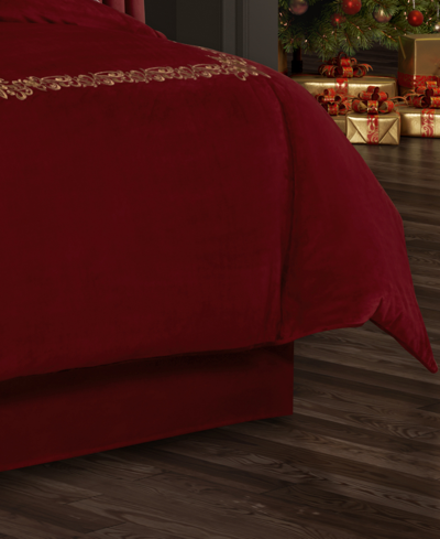 J Queen New York Noelle Bedskirt, Queen In Crimson