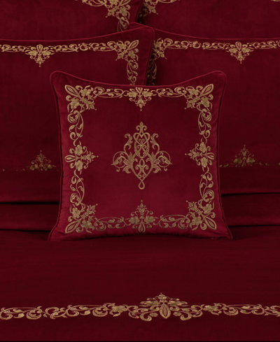 J Queen New York Noelle Decorative Pillow, 18" X 18" In Crimson