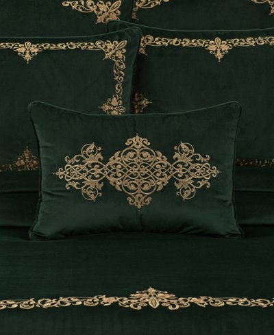J Queen New York Noelle Embellished Boudoir Decorative Pillow, 15" X 22" In Evergreen