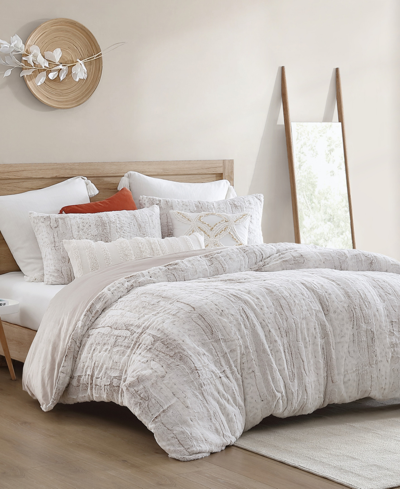 Peri Home Snow Leopard Ivory 3 Piece Comforter Set, Full/queen Bedding