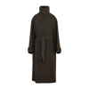 Lemaire Pewter Green Wrap Coat In Green
