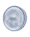J Queen New York Astoria Tufted Decorative Pillow, 15" Round In Powder Blue