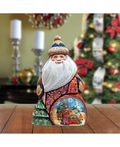 G.debrekht The Journey Of The Three Kings Santa Wood Carved Holiday Figurine In Multi Color