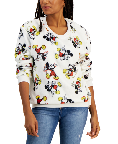 Disney Juniors' Mickey Mouse Toss Cozy Pullover Top In Snow White