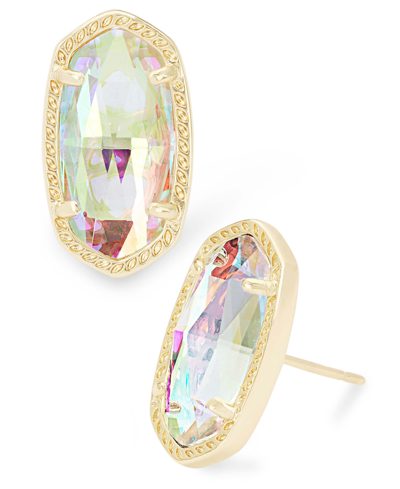 Kendra Scott Stone Stud Earrings In Dichroic Gold