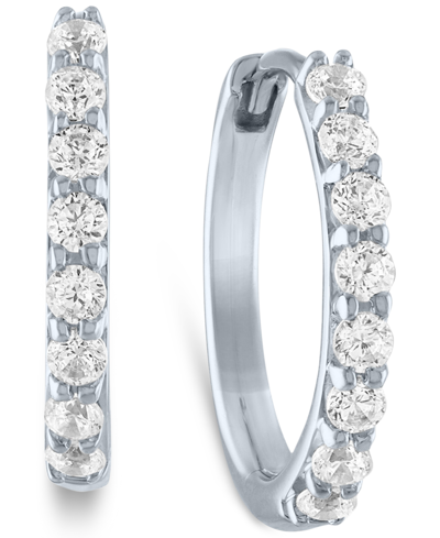 Forever Grown Diamonds Lab-created Diamond Small Hoop Earrings (1/4 Ct. T.w.) In 10k White Or Yellow Gold In White Gold