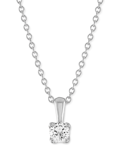 Alethea Certified Diamond 18" Pendant Necklace (1/3 Ct. T.w.) In 14k White Gold Featuring Diamonds With The