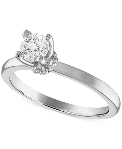 Alethea Certified Diamond Solitaire Engagement Ring (1/2 Ct. T.w.) In 14k White Gold Featuring Diamonds With