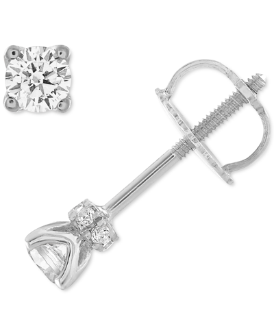 Alethea Certified Diamond Stud Earrings (1/3 Ct. T.w.) In 14k White Gold Featuring Diamonds With The De Beer