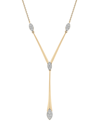 WRAPPED IN LOVE DIAMOND CLUSTER ELONGATED LARIAT NECKLACE (1/2 CT. T.W.) IN 14K GOLD, 16" + 2" EXTENDER, CREATED FOR