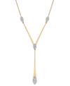 Wrapped In Love Diamond Cluster Elongated Lariat Necklace (1/2 Ct. T.w.) In 14k Gold, 16" + 2" Extender, Created For In Yellow Gold