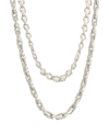 Sterling Forever Amedea Layered Necklace In Silver-tone