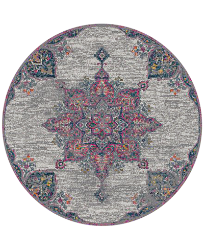 Amer Rugs Montana Isabelle 7'6" X 7'6" Round Area Rug In Pink