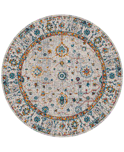 Amer Rugs Montana Estrel 7'6" X 7'6" Round Area Rug In Ivory