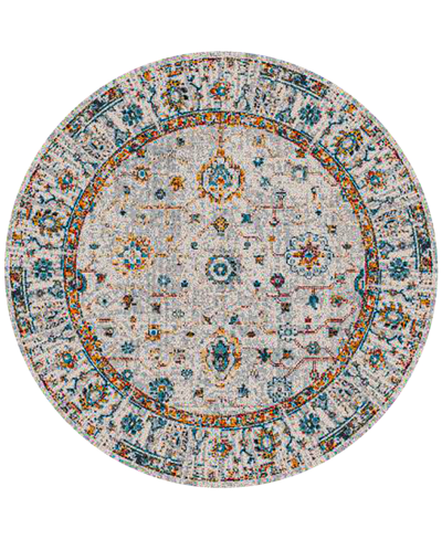 Amer Rugs Montana Estrel 7'6" X 7'6" Round Area Rug In Ivory/cream