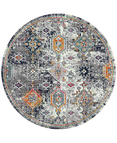 Amer Rugs Montana Myro 7'6" X 7'6" Round Area Rug In Blue