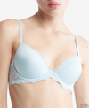 Calvin Klein Seductive Comfort Lift Convertible Push-up Bra In Palest Blue