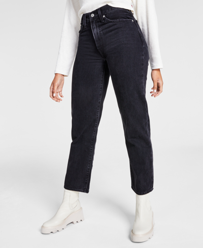 Levi's Women's Mid Rise Cotton 94 Baggy Jeans In Z2211 Black Stonewas