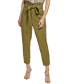 DKNY WOMEN'S FAUX-SUEDE TIE-FRONT HIGH-WAISTED PANTS