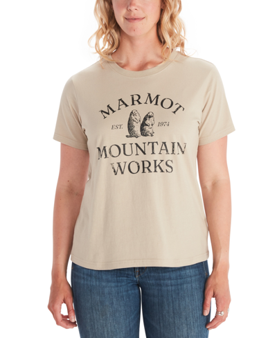 Marmot Women's Critter Mountain T-shirt In Sandbar