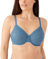 WACOAL VISUAL EFFECTS MINIMIZER BRA 857210, UP TO I CUP