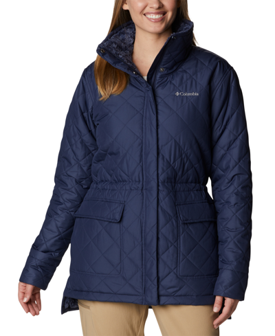 Columbia Women's Copper Crest Novelty Quilted Puffer Coat In Nocturnal