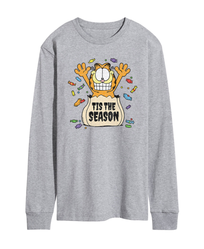 Airwaves Men's Garfield Tis The Season Long Sleeve T-shirt In Gray