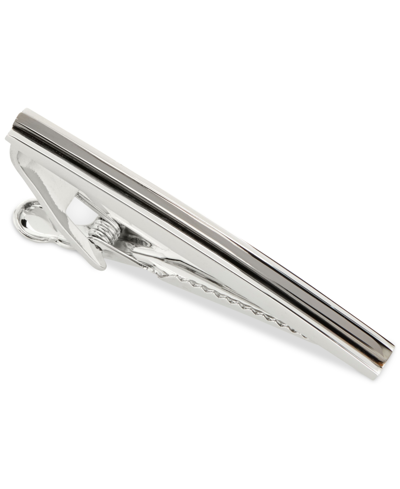 Perry Ellis Portfolio Men's Silver Strip Tie Bar