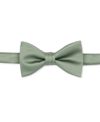 Construct Solid Satin Pre-tied Bow Tie In Ivy