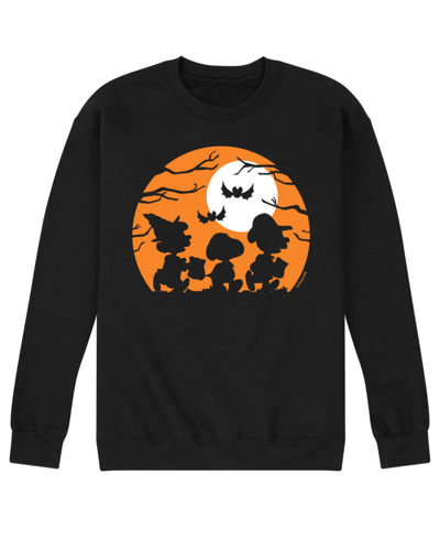 Airwaves Men's Peanuts Trick Or Treating Fleece T-shirt In Black