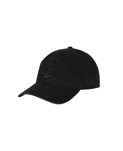 Timberland Specialty Men's Baseball Cap With Leather Strap In Black