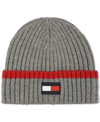 TOMMY HILFIGER MEN'S RUBBER FLAG PATCH TIPPED CUFF HAT