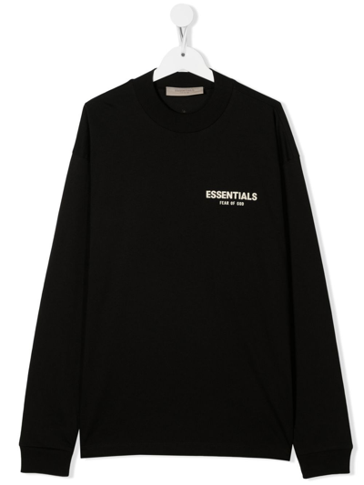 Essentials Kids' Logo-print Sweatshirt In Black