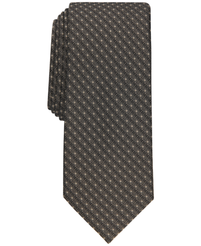 Alfani Men's Desmet Orien Slim Tie, Created For Macy's In Tan