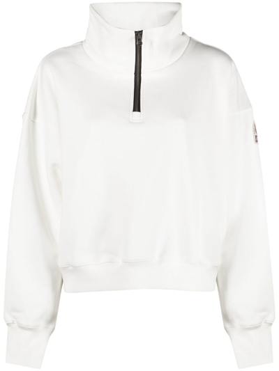 Parajumpers Zip-fastening Long-sleeve Sweatshirt In White