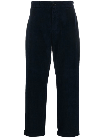 Woolrich Straight-leg Corduroy Trousers In Blue